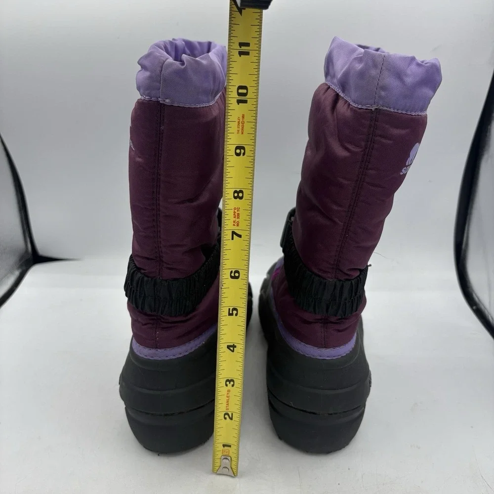 Sorel Boots Girls‎ Youth Size 5 Flurry Snow Purple Dahlia Paisley Insulated